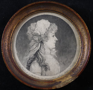 Physionotrace Révolution de Mme Félicité Dupont (épouse de Brissot) @1792
