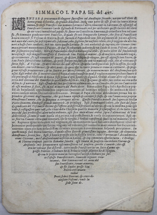  Pope Anastasio Secondo (Anastatius II) Giovanni Battista de'Cavalieri 1587