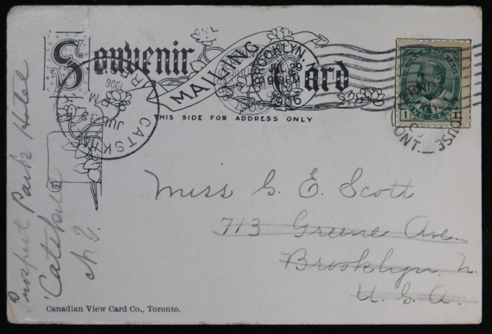 Postcard photo Islands of Lake Muskoka, Ontario Canada 1906