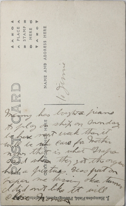 Postcard photo of buildings in Englehart Ontario c. 1910