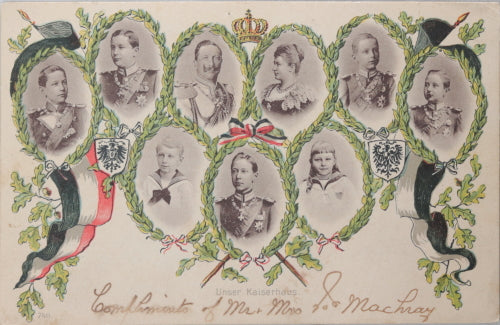 Pre-WW1 German postcard of the German Imperial family