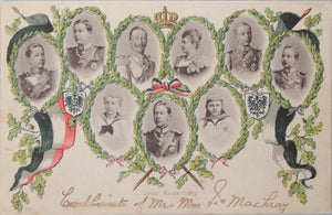 Pre-WW1 German postcard of the German Imperial family