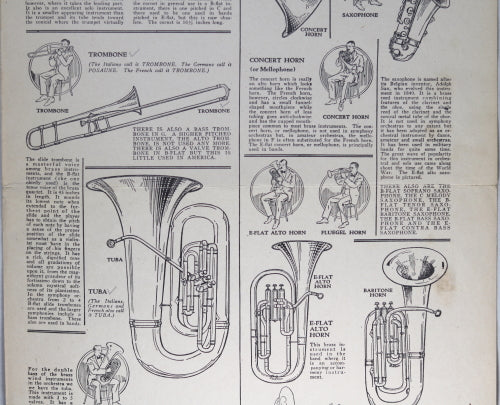 Presser Musical Instrument Pictures advertising brochure 1934 Presser Musical Instrument Pictures advertising brochure 1934