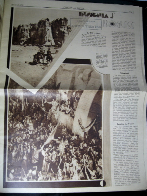 Preview and Review pictorial magazine - October 18th 1930