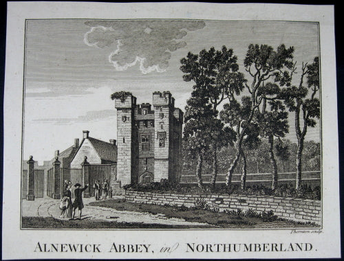 Print 'Alnewick Abbey, in Northumberland'  @1790