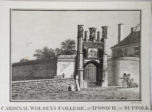 Print 'Cardinal Wolsey's College, at Ipswich, in Suffolk'  @1790