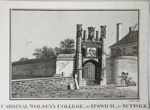 Print 'Cardinal Wolsey's College, at Ipswich, in Suffolk'  @1790