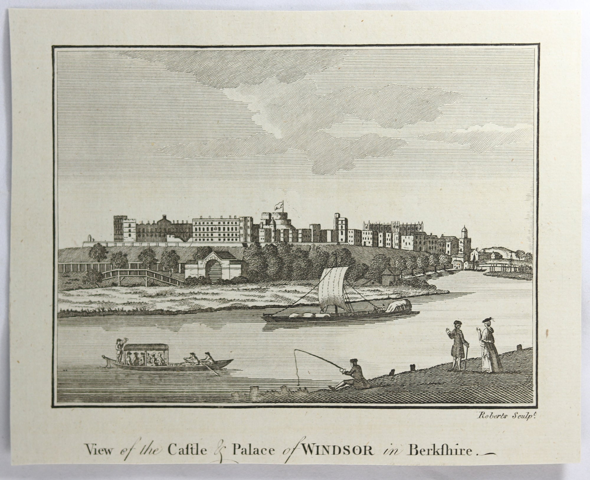Print ‘Castle & Palace of Windsor Berkshire’ @1795