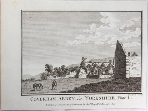 Print 'Coverham Abbey, in Yorkshire, Plate 1'  @1790