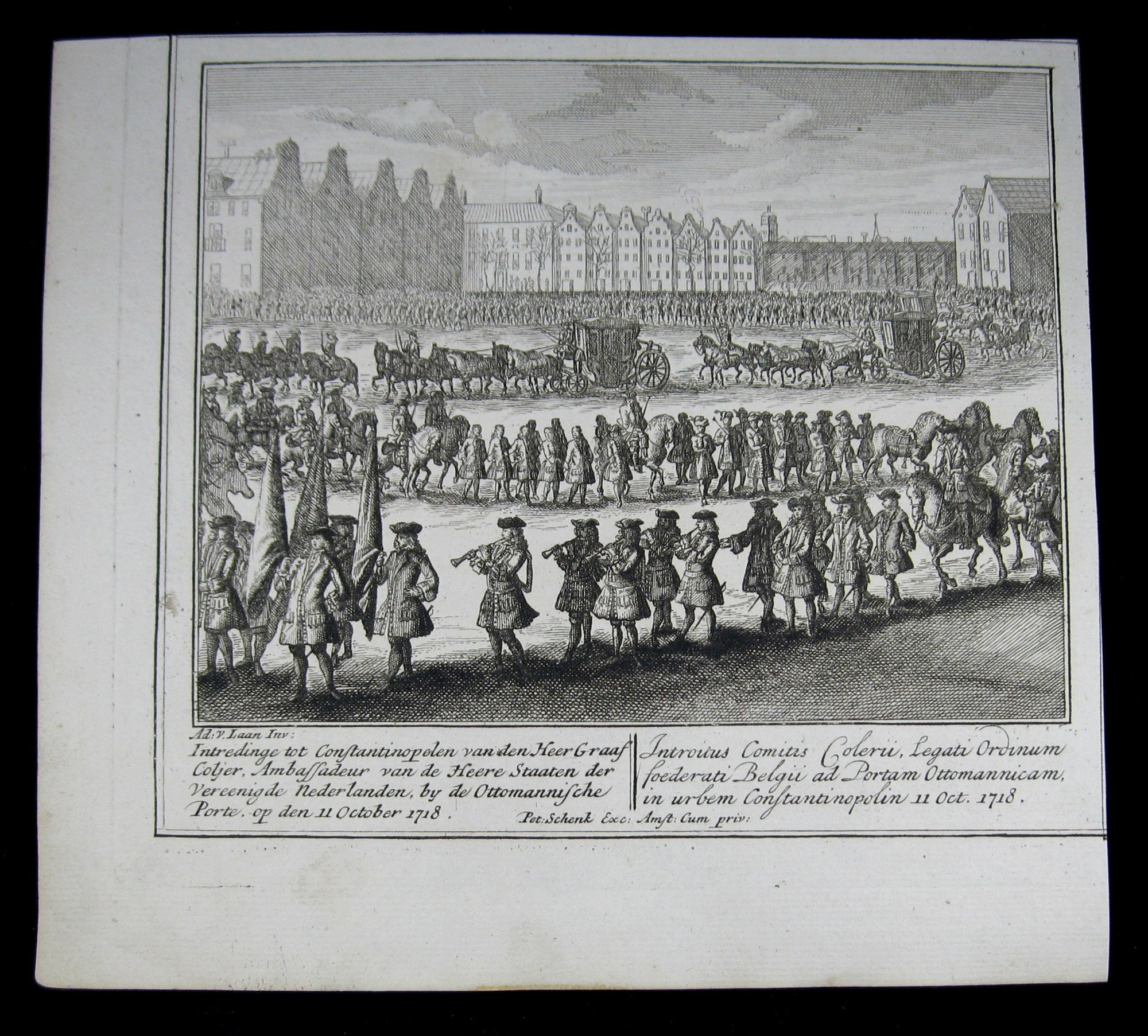 Print Entry of Dutch Ambassador Colyer into Constantinople October 11th 1718 (@1730)