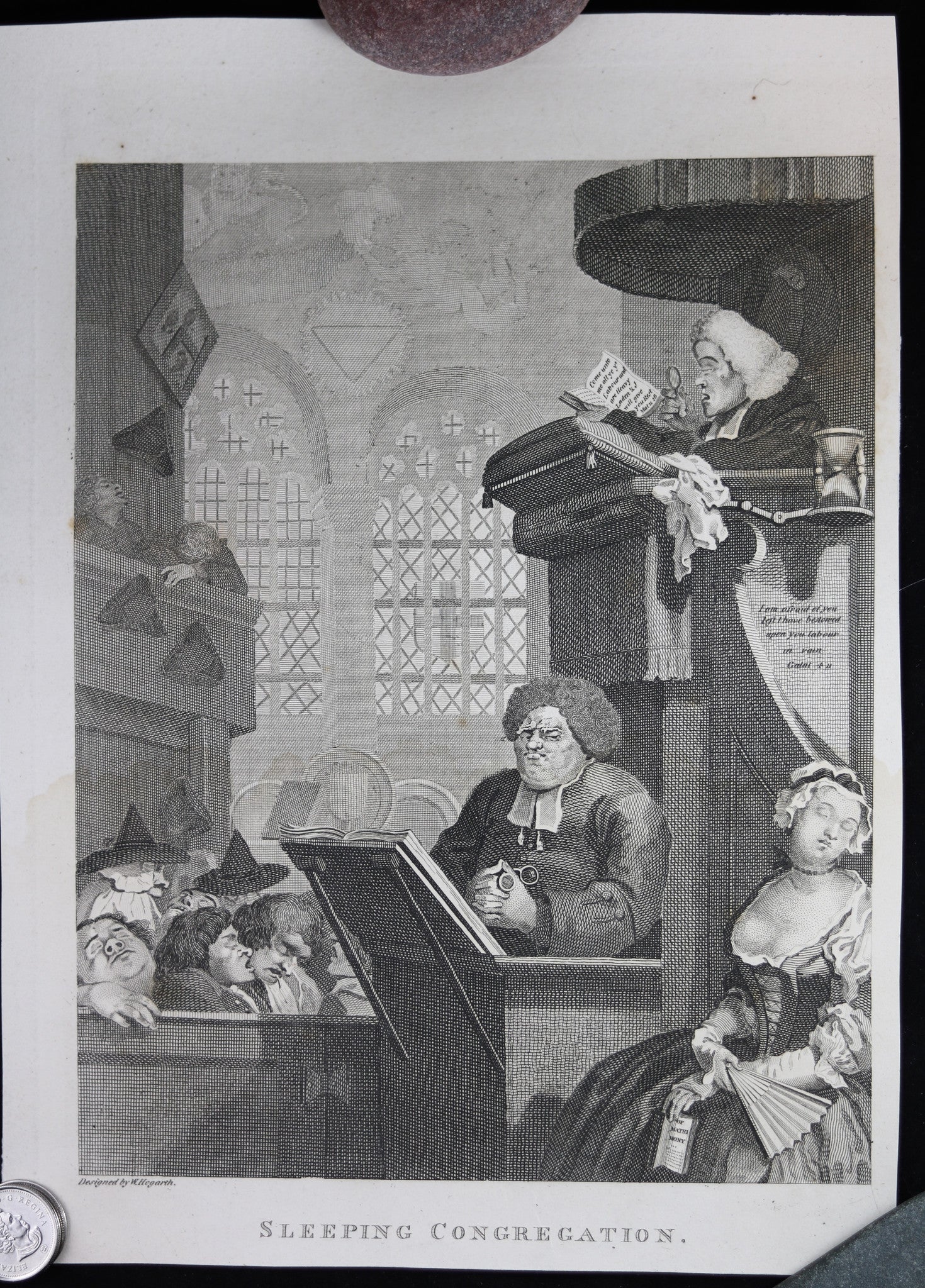 Print “Sleeping Congregation” after William Hogarth (1796-1806)