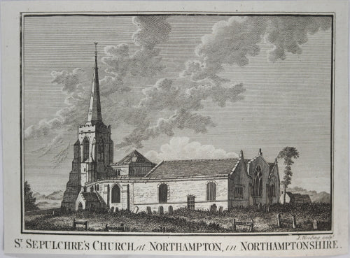Print 'St. Sepulchre's Church, at Northampton, in Northamptonshire' @1790 Print 'St. Sepulchre's Church, at Northampton, in Northamptonshire' @1790