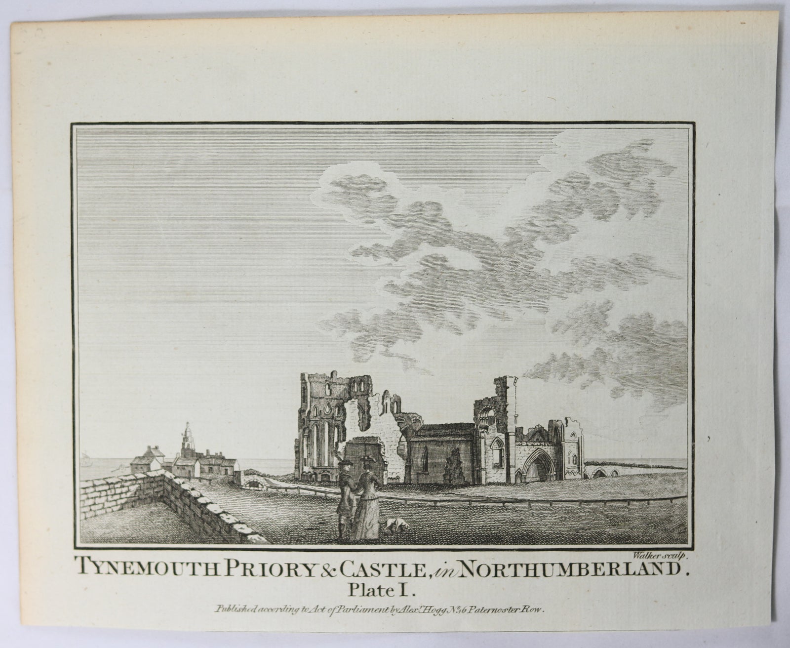 Print ‘Tynemouth Priory & Castle – Northumberland Plate 1” @1786