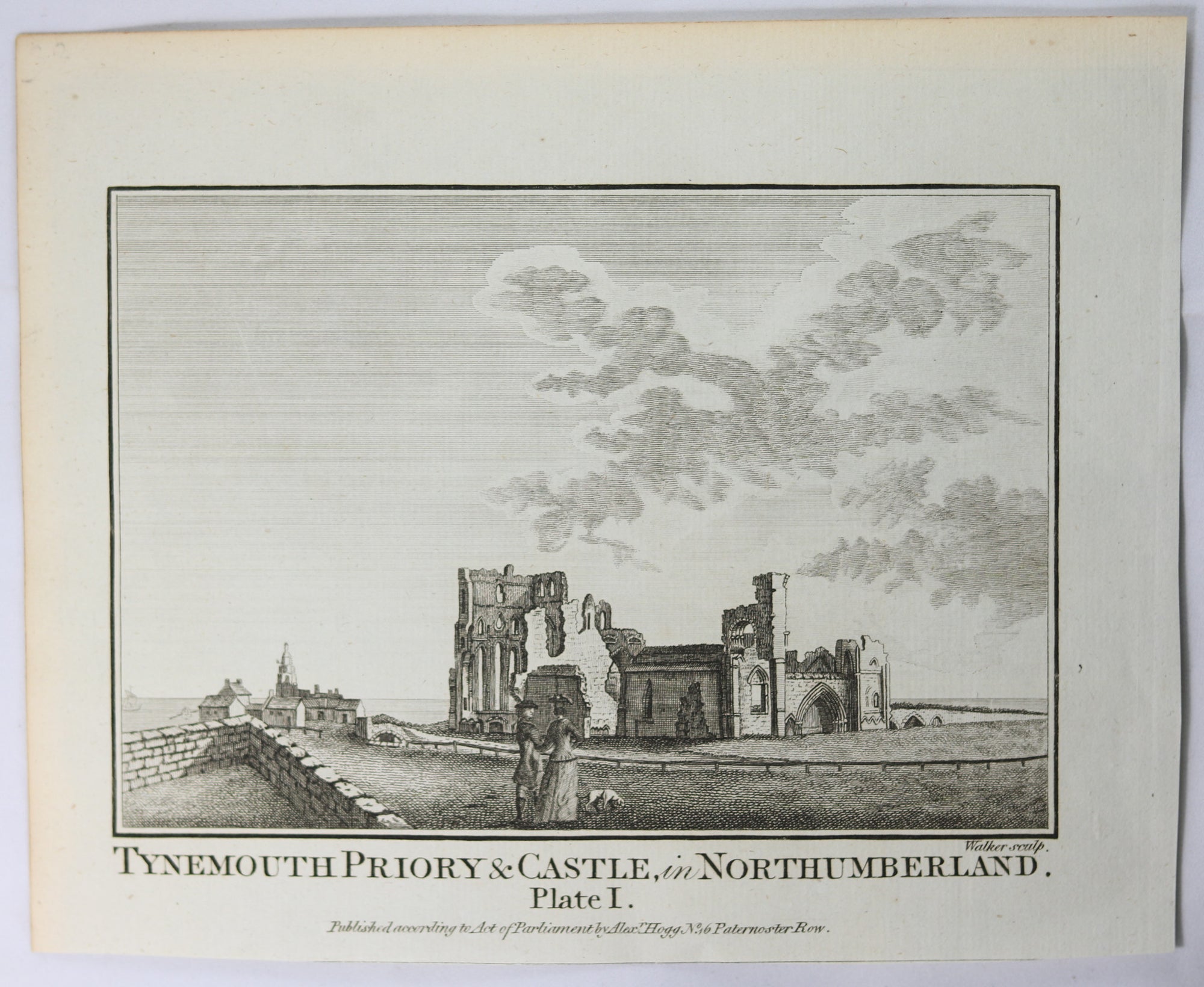 Print ‘Tynemouth Priory & Castle – Northumberland Plate 1” @1786