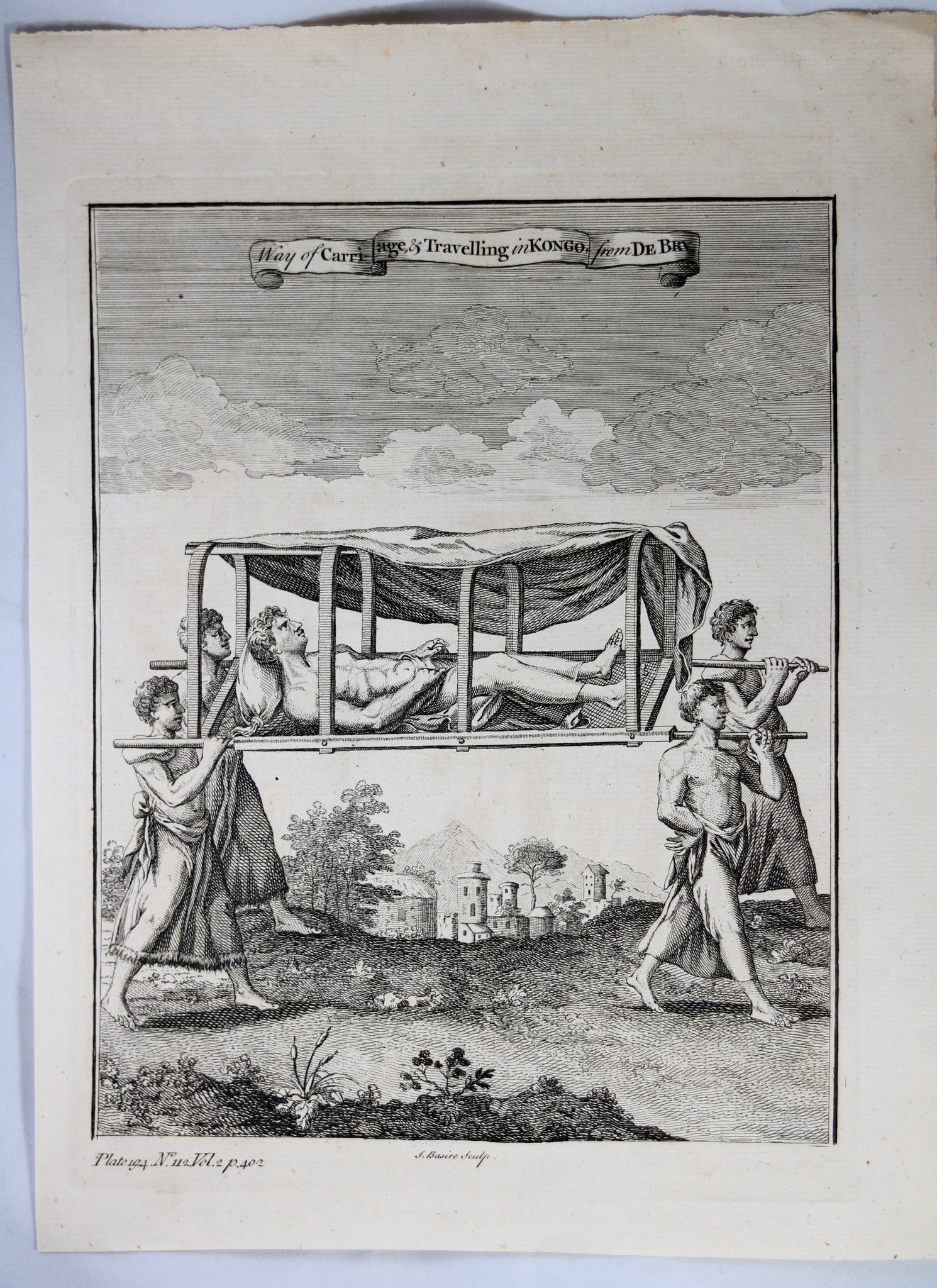 Print 'Way of Carriage & Travelling in Kongo’ @1745-1747