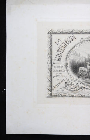 Print of logo - Manuel Marinas cigar manufacturer - Havana Cuba (late 1800s)