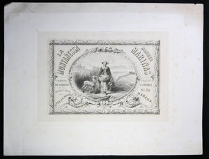 Print of logo - Manuel Marinas cigar manufacturer - Havana Cuba (late 1800s)