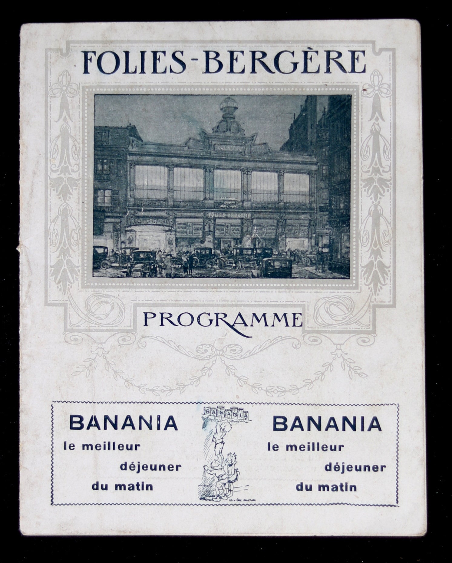 Programme pour Folies-Bergère avec publicités @1916