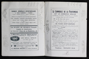 Programme pour Folies-Bergère avec publicités @1916