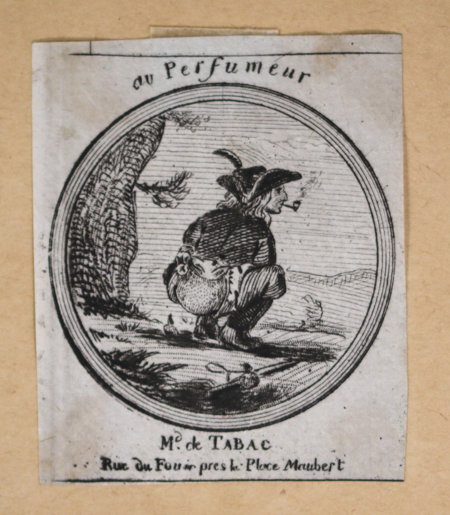 Publicité marchand de tabac Paris ‘Au Perfumeur’, image érotique! Publicité marchand de tabac Paris ‘Au Perfumeur’, image érotique!