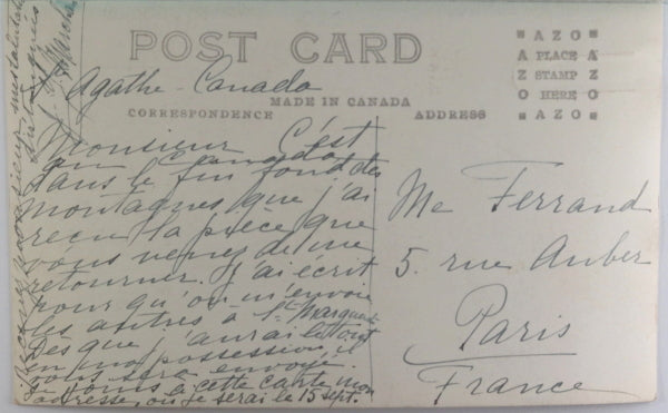 Québec carte postale photo Lac des Sables Ste. Agathe des Monts