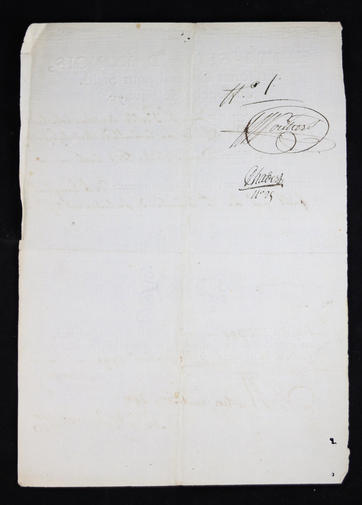 Quittance de Mongis, Trésorier Général de S.M. du Duché de Savoie 1790