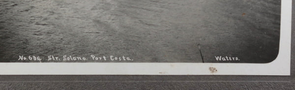 R.J. Waters photo railway steamship ‘Solano’ San Francisco CA c. 1900