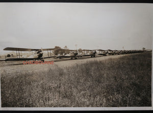 RCAF D.H.60 Gypsy Moth training biplanes, Camp Borden Ontario c. 1930
