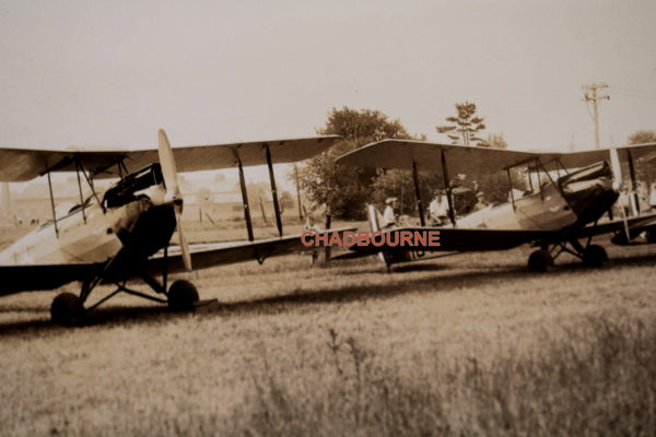 RCAF D.H.60 Gypsy Moth training biplanes, Camp Borden Ontario c. 1930