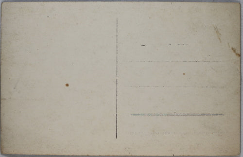 RPPC WW1 German photo postcard of disabled British tank