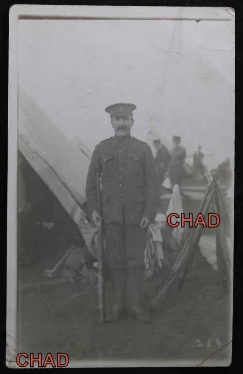 RPPC WW1 photo postcard of Canadian CEF soldier