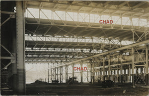 RPPC photo postcard of interior of large coal facility Ohio c.1910