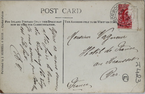 RPPC photo postcard wooden Canadian roller-coaster in UK 1907