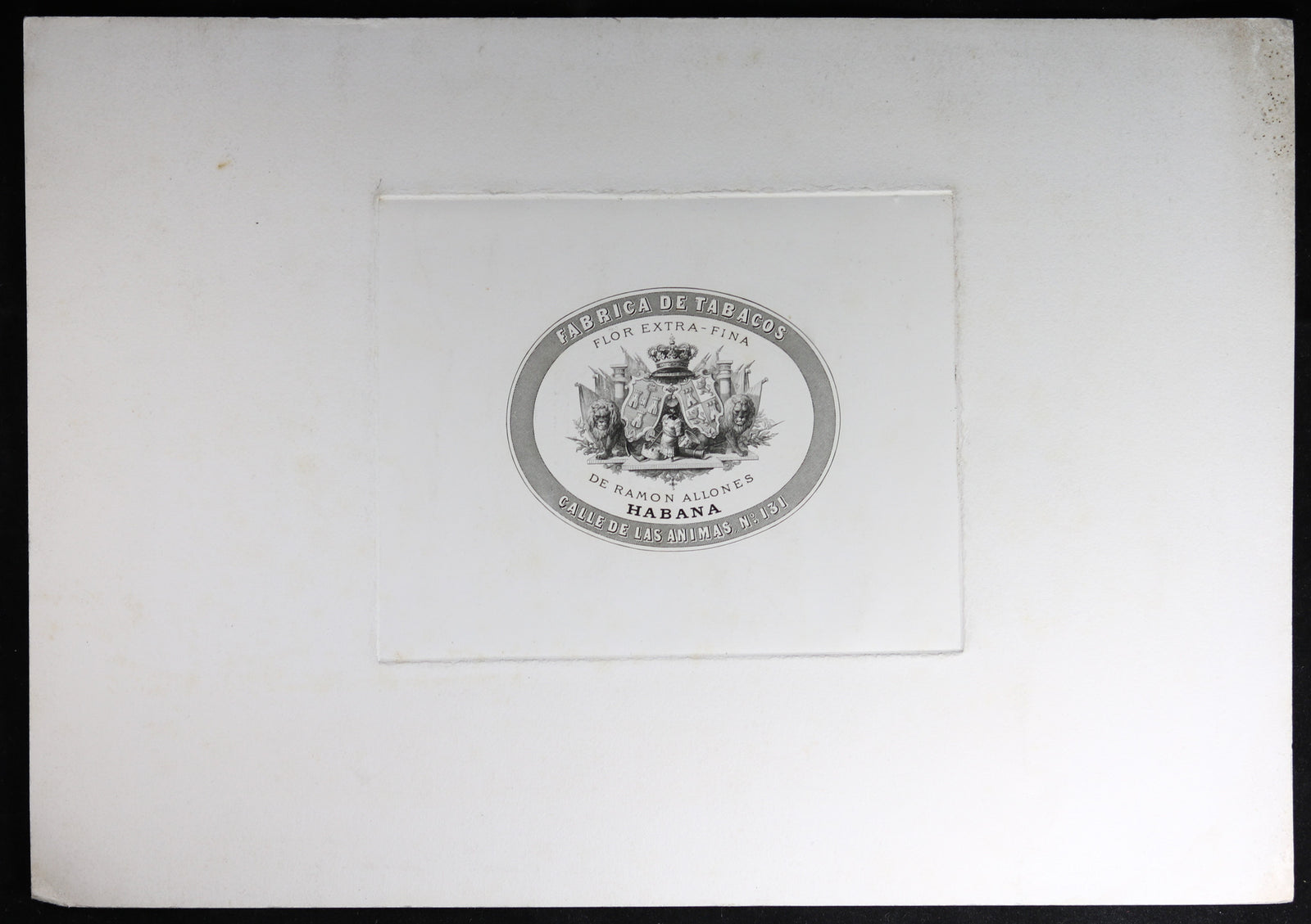 Ramon Allones Cuban cigar label print @late 1800s