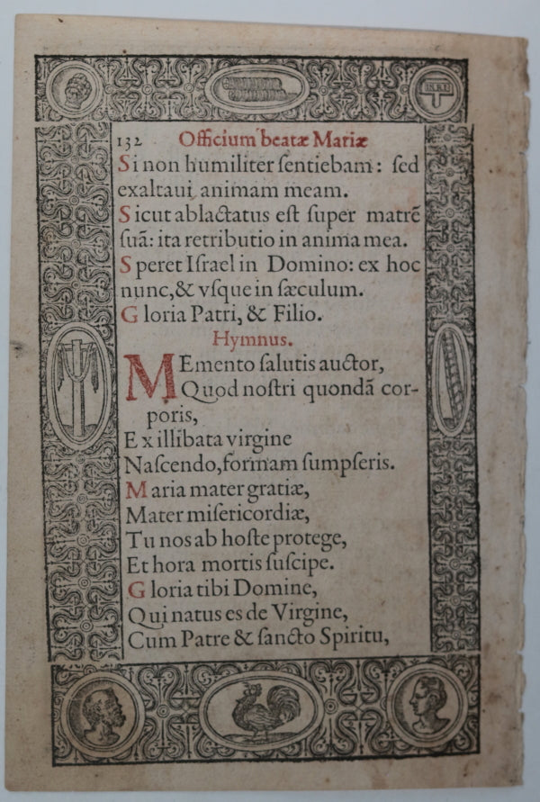 Renaissance page from Plantin's Officii B. Mariae Virginis (1572) #2/7