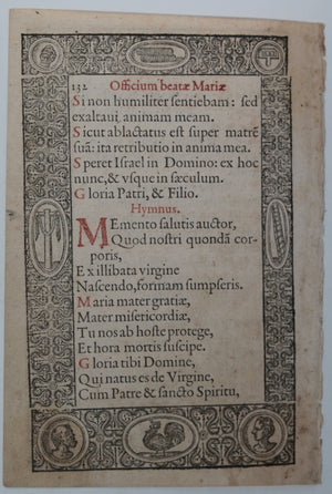 Renaissance page from Plantin's Officii B. Mariae Virginis (1572) #3/7