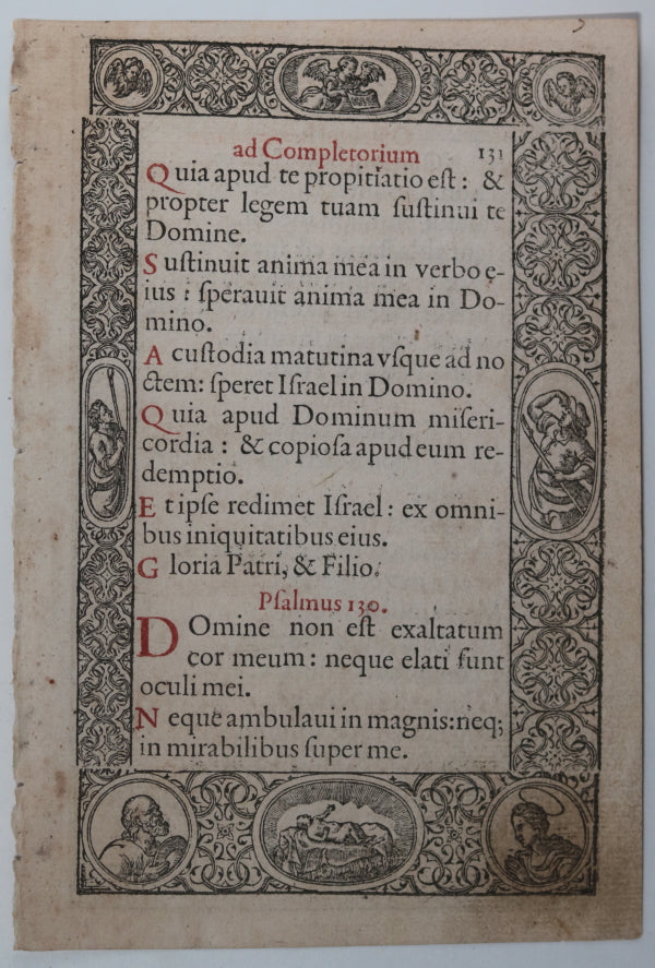 Renaissance page from Plantin's Officii B. Mariae Virginis (1572) #2/7