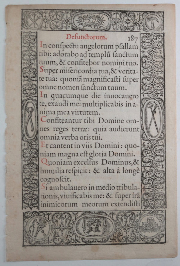 Renaissance page from Plantin's Officii B. Mariae Virginis (1572) #2/7