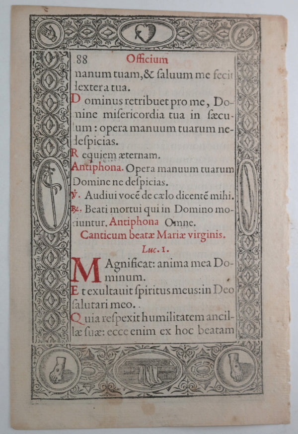 Renaissance page from Plantin's Officii B. Mariae Virginis (1572) #2/7