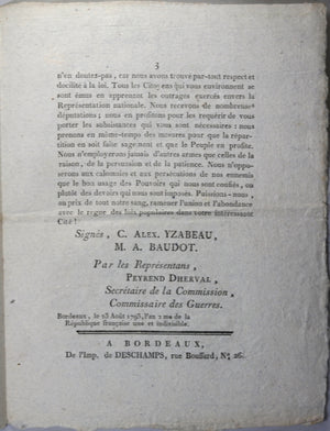 Réprimation Fédéralistes de Bordeaux durant La Terreur (1793)
