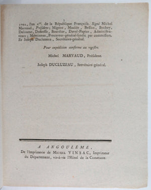 Révolution 1792 décret vente meubles et effet maisons ci-devant royales