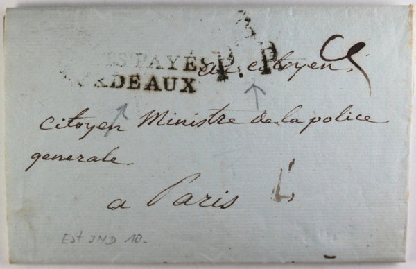 Révolution Bordeaux certificat non-emigration (St Domingue) Beaujouan 