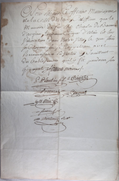 1794 lettre District d’Alais à St Ambroix (Gard): fourniture 62 cavaliers 1794 lettre District d’Alais à St Ambroix (Gard): fourniture 62 cavaliers