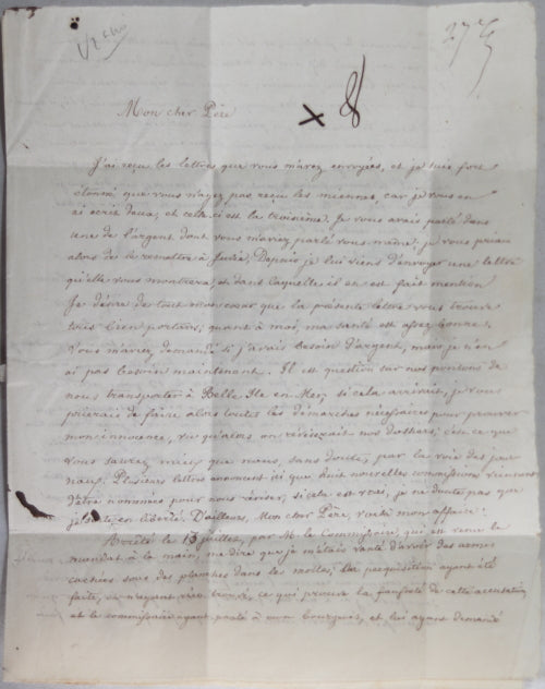 Révolution de 1848 détenu dans ponton à Brest, détails de son arrestation