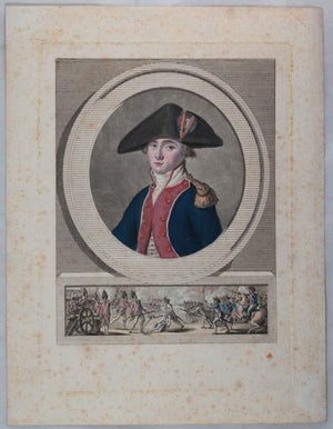 Révolution gravure Désilles, héros mutinerie 'Affaire de Nancy' c.1791