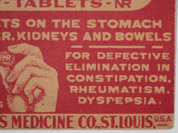 Sample envelope advertising A.H. Lewis’ “Nature’s Remedy” early 1900s