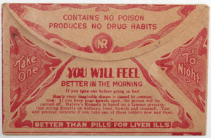 Sample envelope advertising A.H. Lewis’ “Nature’s Remedy” early 1900s