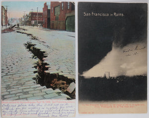 Set of 10 postcards, San Francisco earthquake of 1906