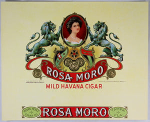 Set of 2 Rosa Moro cigar box labels @1920