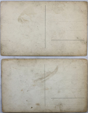 Set of 2 WW1 photo postcards of dead Allied soldiers